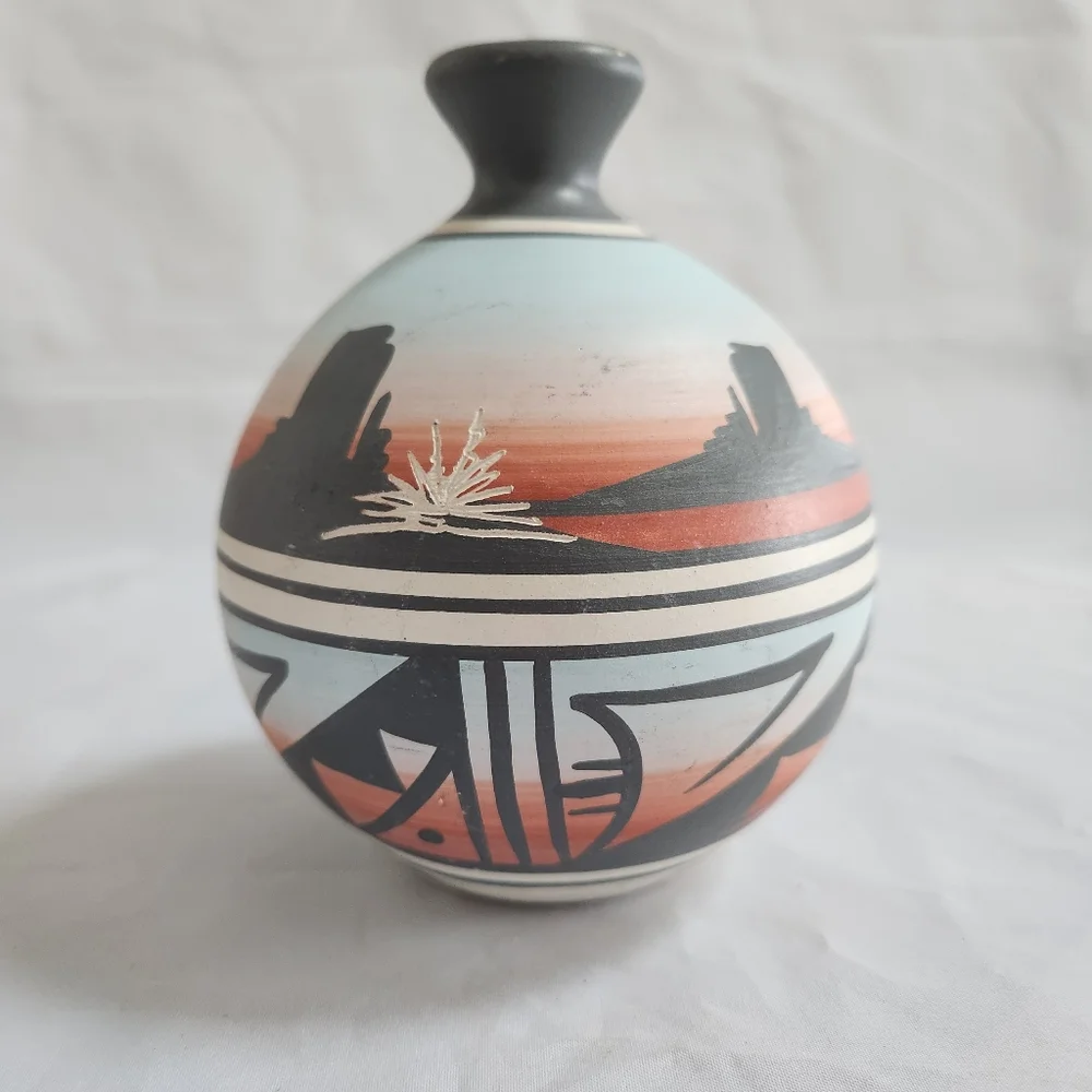 Native American Pottery Ball Vase